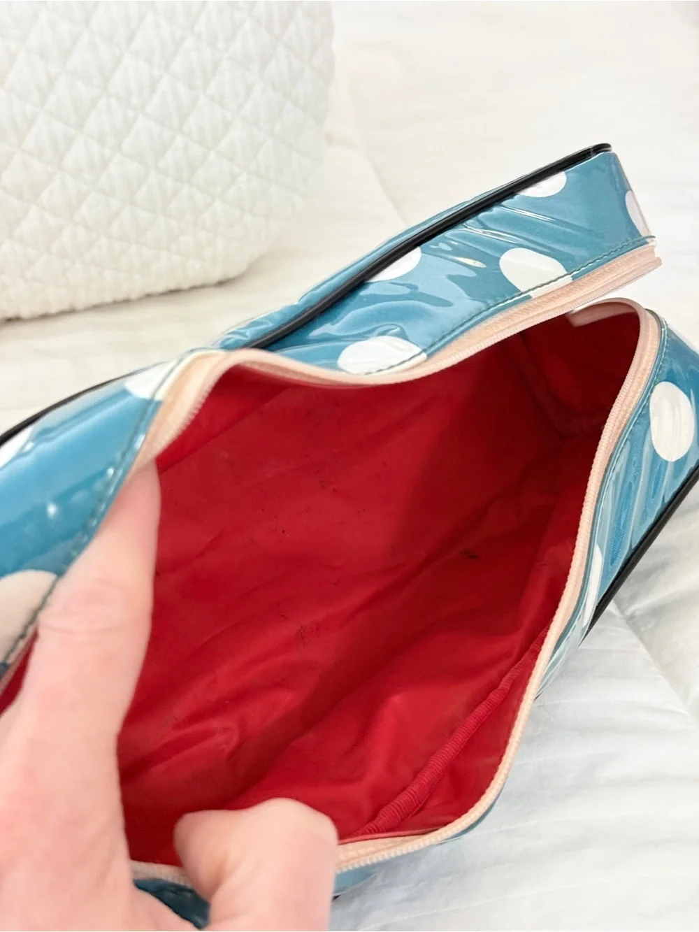 Kate Spade Vinyl Polka Dot Toiletry Bag